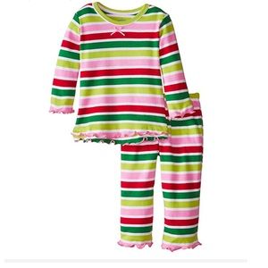 NEW Sara's Prints Ruffle Hem Relaxed Fit Pajamas